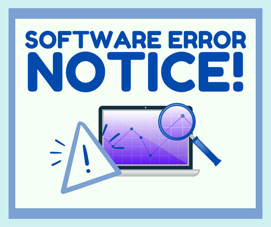 Software Error Notice - News Image